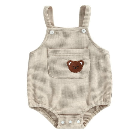 Musuos Baby Boys Cartoon Teddy Bear Jumpsuit Waffle Knit Romper One Piece Bodysuit
Musuos Baby Boys Cartoon Teddy Bear Jumpsuit Waffle Knit Romper One Piece Bodysuit