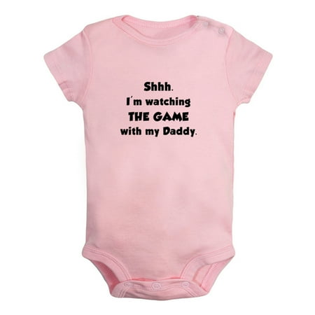 I m Watching The Game With My Daddy Funny Rompers For Babies Newborn Baby Unisex Bodysuits Infant Jumpsuits Toddler 0-12 Months Kids One-Piece Oufits (Pink 18-24 Months)
I m Watching The Game With My Daddy Funny Rompers For Babies Newborn Baby Unisex Bodysuits Infant Jumpsuits Toddler 0-12 Months Kids One-Piece Oufits (Pink 18-24 Months)