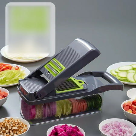 Capreze Chopper Dicer Multifunction Peeler 8 In 1 Cutter Slicer Mandolin Heavy Duty Non-slip Tool With Container Grey
Capreze Chopper Dicer Multifunction Peeler 8 In 1 Cutter Slicer Mandolin Heavy Duty Non-slip Tool With Container Grey
