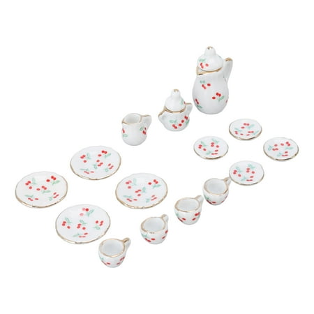 Miniatures Tea Cup Set Porcelain Dollhouse Tea Set Holiday Gifts For Dollhouse Kitchen Type B
Miniatures Tea Cup Set Porcelain Dollhouse Tea Set Holiday Gifts For Dollhouse Kitchen Type B