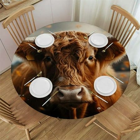 Patifu Cow Round Table Cover Stain Resistant Washable for Indoor Outdoor Tablecloth Kitchen Dining Wedding Parties Picnic Camping 100% Polyester Fiber 31-35
Patifu Cow Round Table Cover Stain Resistant Washable for Indoor Outdoor Tablecloth Kitchen Dining Wedding Parties Picnic Camping 100% Polyester Fiber 31-35