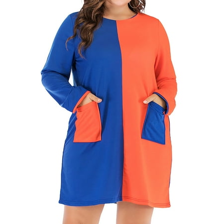 Women s Casual Round Neck Beach Vacation Dress Long Sleeve Solid Color Plus Size Loose Fit Pullover Dress Flowy Swing Midi Dresses with Pockets
Women s Casual Round Neck Beach Vacation Dress Long Sleeve Solid Color Plus Size Loose Fit Pullover Dress Flowy Swing Midi Dresses with Pockets