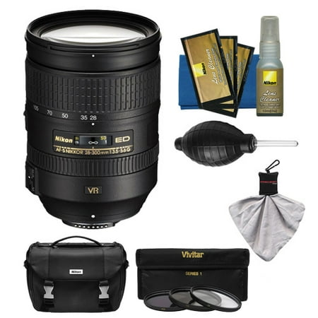 Nikon 28-300mm f\/3.5-5.6 G VR AF-S ED Zoom-Nikkor Lens + 3 Filters + Case Kit for D3200, D3300, D5300, D5500, D7100, D7200, D750, D810 Camera Nikon 28-300mm f\/3.5-5.6 G VR AF-S ED Zoom-Nikkor Lens + 3 Filters + Case Kit for D3200, D3300, D5300, D5500, D7100, D7200, D750, D810 Camera
