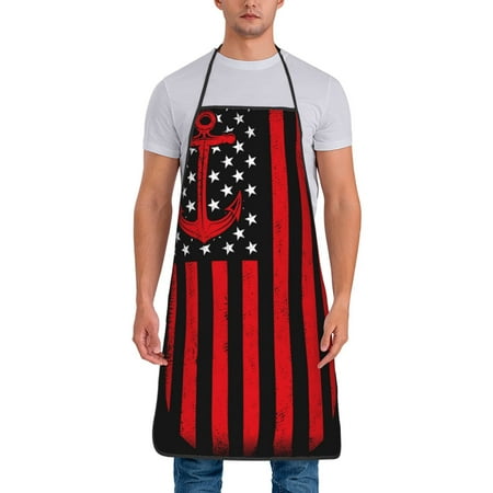 Naloa 1Pack Adjustable Bib Apron Waterdrop Resistant Cooking Kitchen Aprons for Women Men Chef Nautical American Flag Print
Naloa 1Pack Adjustable Bib Apron Waterdrop Resistant Cooking Kitchen Aprons for Women Men Chef Nautical American Flag Print