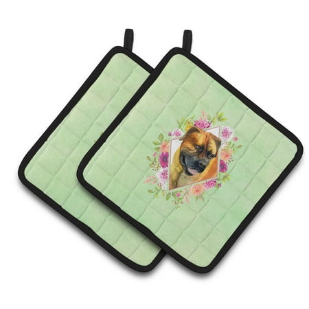 Carolines Treasures CK4281PTHD Borboel Mastiff Green Flowers Pair of Pot Holders 7.5HX7.5W multicolor
Carolines Treasures CK4281PTHD Borboel Mastiff Green Flowers Pair of Pot Holders 7.5HX7.5W multicolor