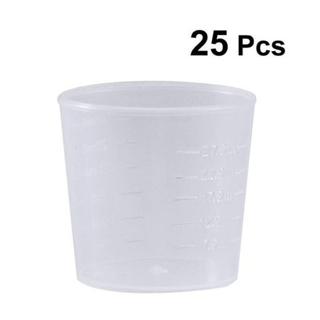 25pcs 30ml Plastic Graduated Cups Measuring Scale Cups Transparent Liquid Container For Mixing Paint Stain Epoxy Resin
25pcs 30ml Plastic Graduated Cups Measuring Scale Cups Transparent Liquid Container For Mixing Paint Stain Epoxy Resin