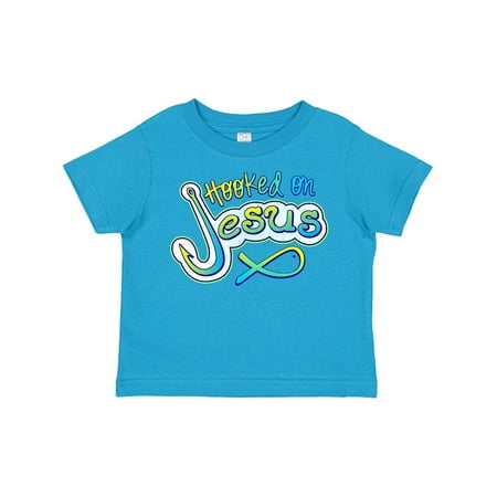 Inktastic Hooked on Jesus Christian Gift Toddler Boy or Toddler Girl T-Shirt