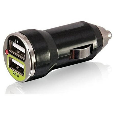 Intelec Sales & Marketing USBCC-COMPX2 eVogue 2. 1 Amp Dual USB Car Charger for iPad, iPhone 4s, 4, 3Gs -