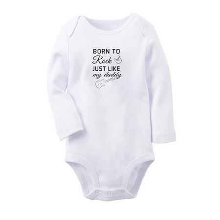 Born to Rock Just Like My Daddy Funny Rompers Newborn Baby Unisex Bodysuits Infant Jumpsuits Toddler 0-12 Months Kids Long Sleeves Oufits (White 0-6 Months)
Born to Rock Just Like My Daddy Funny Rompers Newborn Baby Unisex Bodysuits Infant Jumpsuits Toddler 0-12 Months Kids Long Sleeves Oufits (White 0-6 Months)