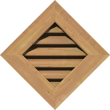 16 W x 16 H Diamond Gable Vent (22 3/8 W x 22 3/8 H Frame Size): Unfinished Functional Smooth Western Red Cedar Gable Vent w/ 1 x 4 Flat Trim Frame
16 W x 16 H Diamond Gable Vent (22 3/8 W x 22 3/8 H Frame Size): Unfinished Functional Smooth Western Red Cedar Gable Vent w/ 1 x 4 Flat Trim Frame