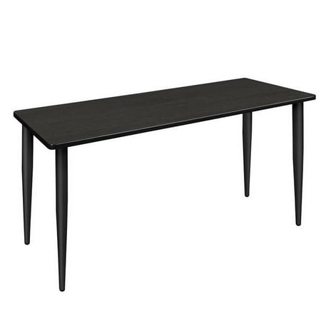 60 x 24 in. Kahlo Tapered Leg Table - Ash Grey & Black