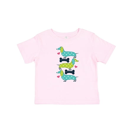 Inktastic Dachshund Dog Lover Polka Dot Puppies Gift Baby Girl T-Shirt