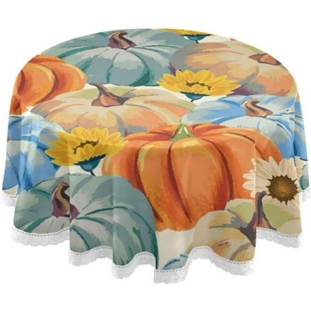 GZHJMY Thanksgiving Pumpkin and Sunflower Round Tablecloth 60In Table Cover Water Resistant Spill Proof Large Table Cover for Indoor & Outdoor Family Gathering Dinner BBQ Halloween Decoration
GZHJMY Thanksgiving Pumpkin and Sunflower Round Tablecloth 60In Table Cover Water Resistant Spill Proof Large Table Cover for Indoor & Outdoor Family Gathering Dinner BBQ Halloween Decoration