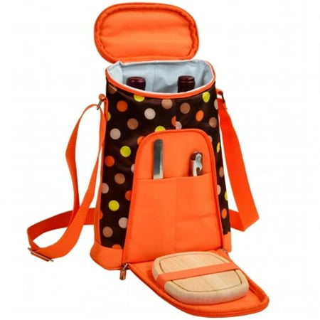 Two Bottle Carrier and Cheese set -Julia Dot