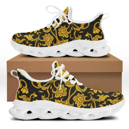 HOMDOW Ladies Casual Luxury Gold Flower Pattern Brand Design Women Lightweight Flat Sneakers Lace-Up Shoes 2022
HOMDOW Ladies Casual Luxury Gold Flower Pattern Brand Design Women Lightweight Flat Sneakers Lace-Up Shoes 2022