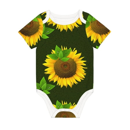 Matuu Sunflower for Baby Short-Sleeve Bodysuit Soft Cotton Comfortable and Breathable Perfect for Newborns and Infants
Matuu Sunflower for Baby Short-Sleeve Bodysuit Soft Cotton Comfortable and Breathable Perfect for Newborns and Infants