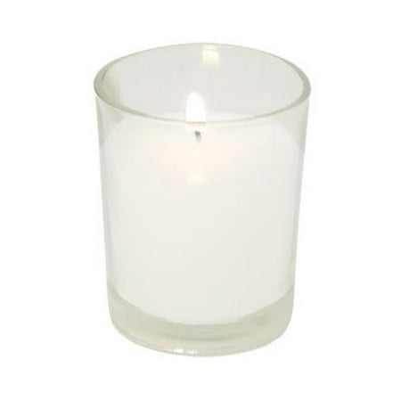 212 Main AI-C2WH Round Glass with White Votive Candles Set of 6