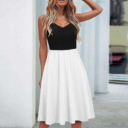 amlbb Dresses for Women Summer V Neck Solid Patchwork Short Sleeve Pullover Dresses With Pockets on Clearance
amlbb Dresses for Women Summer V Neck Solid Patchwork Short Sleeve Pullover Dresses With Pockets on Clearance