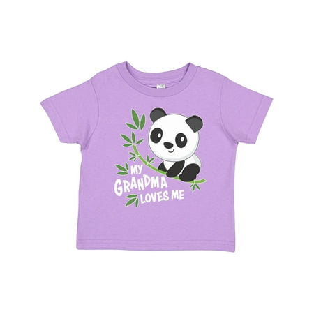 Inktastic My Grandma Loves Me- Cute Panda Gift Toddler Boy or Toddler Girl T-Shirt
