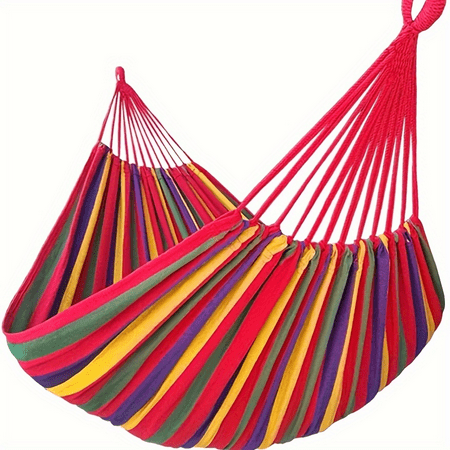 JINZHOULSXX Thickened Canvas Outdoor Woven Hammock with Hand-Washable Nylon Binding Rope - Suitable for Yard Camping Leisure Rest - Applicable for Ages 14+
JINZHOULSXX Thickened Canvas Outdoor Woven Hammock with Hand-Washable Nylon Binding Rope - Suitable for Yard Camping Leisure Rest - Applicable for Ages 14+
