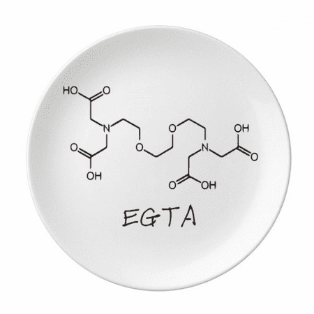 Chestry EGTA Checal Structural Formula Plate Decorative Porcelain Salver Tableware Dinner Dish
Chestry EGTA Checal Structural Formula Plate Decorative Porcelain Salver Tableware Dinner Dish