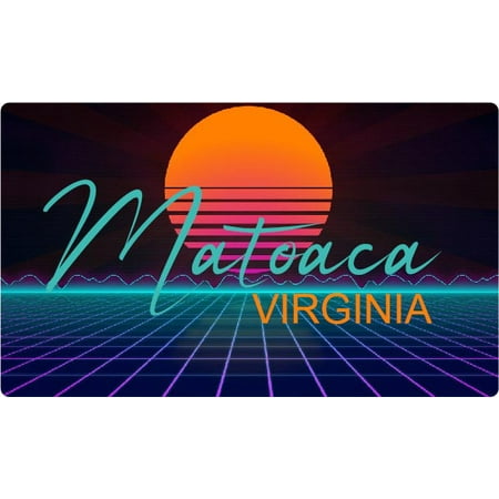 Matoaca Virginia 4 X 2.25-Inch Fridge Magnet Retro Neon Design