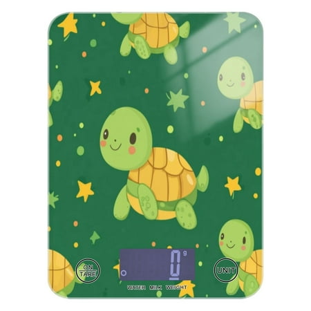 Kitchen Electronic Scale Food Scale 7.68x5.71 inch Multifunctional Digital Kitchen Scale Tempered Glass Decorative Baking Cooking Meal Preparation Cute Green Cartoon Turtle 
Kitchen Electronic Scale Food Scale 7.68x5.71 inch Multifunctional Digital Kitchen Scale Tempered Glass Decorative Baking Cooking Meal Preparation Cute Green Cartoon Turtle