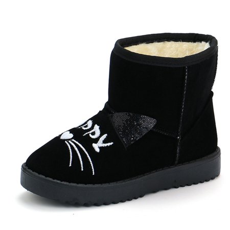 Girls Snow Boots Winter outdoors Kids Boots Warm Anti-Slip lovable Ankle Boots