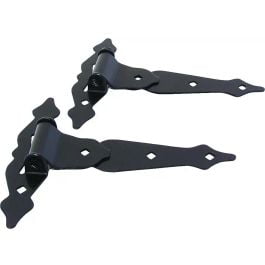 ProSource ProSource 33185PKS-PS T-Hinges Heavy Duty Ornamental Black Steel 2 Pack