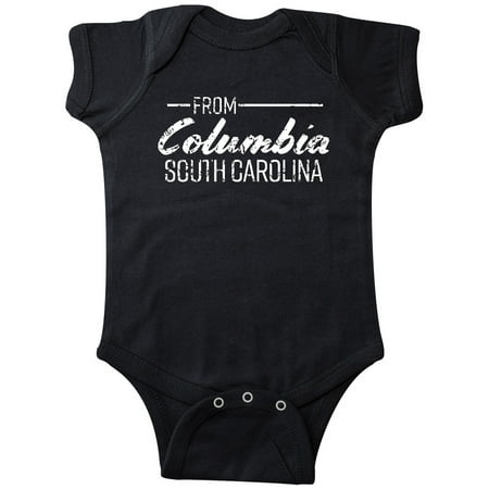Inktastic From Columbia South Carolina in White Distressed Text Gift Baby Boy or Baby Girl Bodysuit
Inktastic From Columbia South Carolina in White Distressed Text Gift Baby Boy or Baby Girl Bodysuit