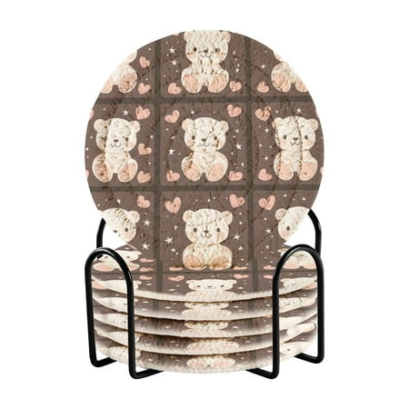 6-Pack Polyester Coil Coasters with Holder - Heat-Resistant (140℃) Non-Slip & Durable,Six Bears
6-Pack Polyester Coil Coasters with Holder - Heat-Resistant (140℃) Non-Slip & Durable,Six Bears
