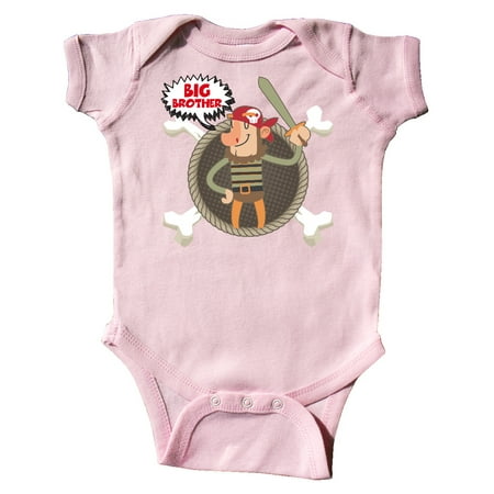 Inktastic Big Brother Pirate Gift Baby Boy Bodysuit