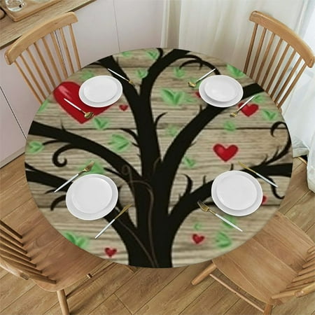 Ulloord Fitted Tablecloth for Round Table Rose Flower Plaid Truck Table Cover with Elastic Edge Waterproof Table Cloth Wood Grain Circle Table Covers for Kitchen Indoor
Ulloord Fitted Tablecloth for Round Table Rose Flower Plaid Truck Table Cover with Elastic Edge Waterproof Table Cloth Wood Grain Circle Table Covers for Kitchen Indoor