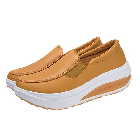 Honeeladyy Women s Solid Color Wedge Round-Toe Lightweight Soft Walking Shoes Casual Sneakers Yellow Sales
Honeeladyy Women s Solid Color Wedge Round-Toe Lightweight Soft Walking Shoes Casual Sneakers Yellow Sales