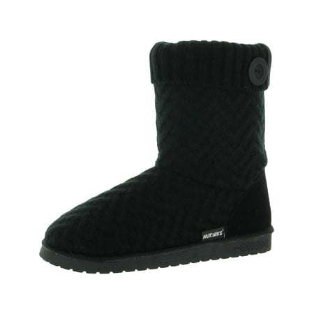 Mukluk Womens Janet Water Resistant Knit Ankle Boots