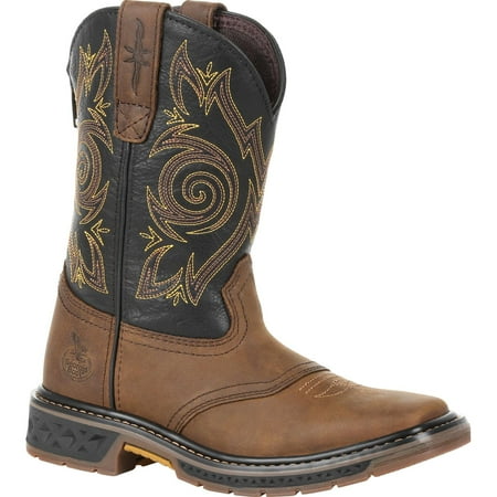 Georgia Boot Carbo-Tec LT Big Kids Pull-On Saddle Boot Size 5(M)