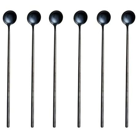 Ice Cream Spoon Stainless Steel Long Drink Spoon Set 6Part Spoon Ice Cream Spoon Coffee Stirring Spoon Black
Ice Cream Spoon Stainless Steel Long Drink Spoon Set 6Part Spoon Ice Cream Spoon Coffee Stirring Spoon Black