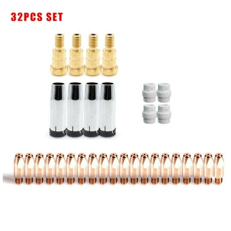 GLFSIL 32pcs 0.8mm MIG Welding Contact Tip For UNIMIG SB24 Binzele Torch Consumables
GLFSIL 32pcs 0.8mm MIG Welding Contact Tip For UNIMIG SB24 Binzele Torch Consumables