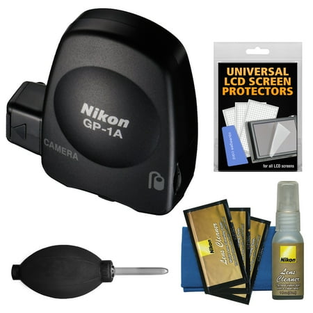 Nikon GP-1A GPS Geotag Adapter Unit + Nikon Cleaning Kit for D7200, D7100, D5500, D5300, D3300, D3200, D810, D750, D610, Df, D4s, D4 DSLR Cameras