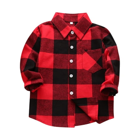 EHTMSAK Infant Baby Boy Long Sleeve Pockets Jackets Toddler Child Plaid Button Up High Neck Outerwear Fall Winter Cotton Shirts Red 110 
EHTMSAK Infant Baby Boy Long Sleeve Pockets Jackets Toddler Child Plaid Button Up High Neck Outerwear Fall Winter Cotton Shirts Red 110