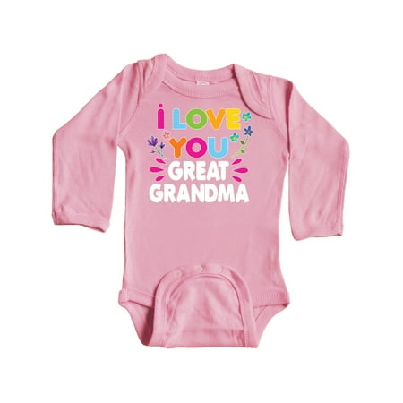 Inktastic I Love You Great Grandma with Flowers Gift Baby Girl Long Sleeve Bodysuit
Inktastic I Love You Great Grandma with Flowers Gift Baby Girl Long Sleeve Bodysuit