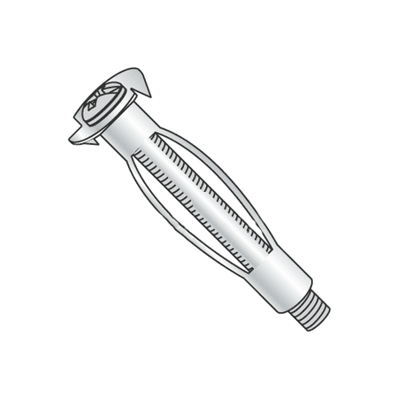 1/8 Standard Hollow Wall Anchors / Short / Steel / Zinc / Screw Thread Size: 6-32 / Hole Size: 5/16 (Quantity: 100 pcs)