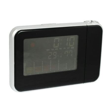 Black Shell Alarm Clock Calendar Forecas Humidity Weather Station Projection