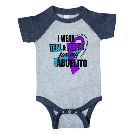 Inktastic Suicide Prevention I Wear Teal and Purple for My Abuelito Gift Baby Boy or Baby Girl Bodysuit
Inktastic Suicide Prevention I Wear Teal and Purple for My Abuelito Gift Baby Boy or Baby Girl Bodysuit
