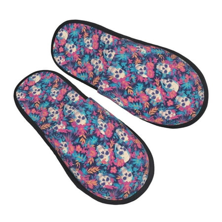 House Slippers for Women Men - flower Skull leaf colorful Soft House Shoes Fuzzy Slippers Lightweight Slip-On Cozy House Slippers for Woman Indoor Outdoor 
House Slippers for Women Men - flower Skull leaf colorful Soft House Shoes Fuzzy Slippers Lightweight Slip-On Cozy House Slippers for Woman Indoor Outdoor