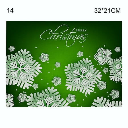 Cotton and Linen Table Mat Christmas Elements Single Side Pattern Heat Resistant Christmas Decor for Kitchen Dining Room 14 32*21cm
Cotton and Linen Table Mat Christmas Elements Single Side Pattern Heat Resistant Christmas Decor for Kitchen Dining Room 14 32*21cm