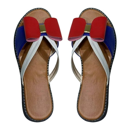 huanledash 1 Pair Slip-on Round Toe Women Slippers Rubber Sole Open Toe Bowknot Flat Sandals Walking Shoes
huanledash 1 Pair Slip-on Round Toe Women Slippers Rubber Sole Open Toe Bowknot Flat Sandals Walking Shoes