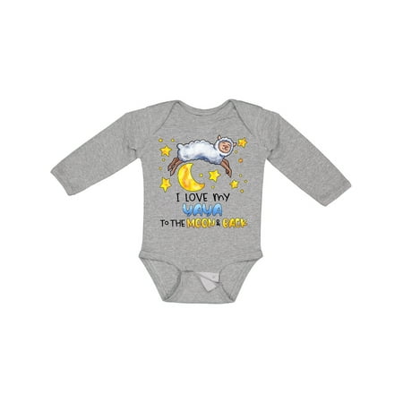 Inktastic I Love My Yaya to the Moon and Back Cute Sheep Gift Baby Boy or Baby Girl Long Sleeve Bodysuit
Inktastic I Love My Yaya to the Moon and Back Cute Sheep Gift Baby Boy or Baby Girl Long Sleeve Bodysuit