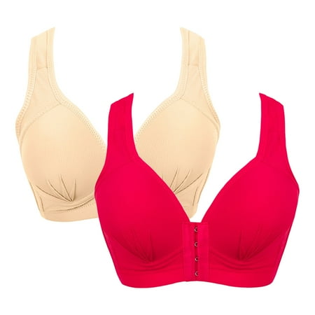 Hunpta Sports Bras For Women 2PCS Women Front Closure Extra-Elastic Breathable Lace Trim Bra Underwear
Hunpta Sports Bras For Women 2PCS Women Front Closure Extra-Elastic Breathable Lace Trim Bra Underwear