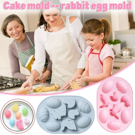 DagobertNiko Rabbit Silicone Mold Easter Day Series Chocolate Baking Epoxy Mold